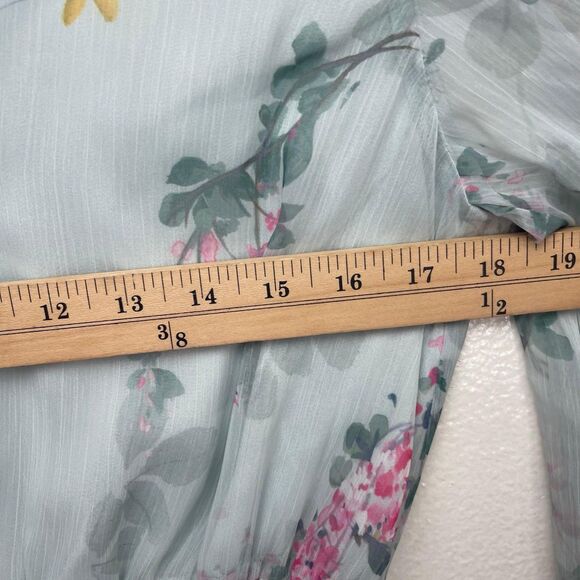 Ted Baker London Klara Sorbet Floral Ruffle Peplum Top Size 2 - Picture 14 of 14